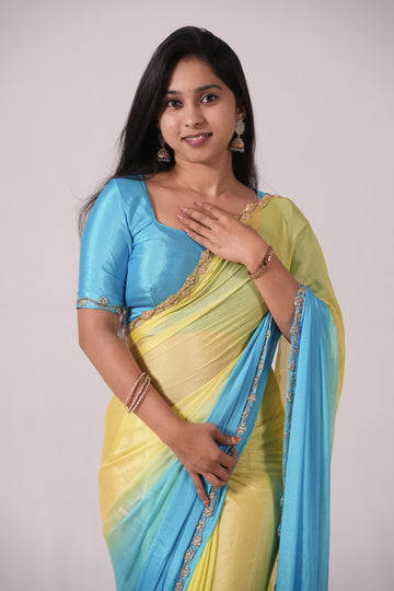 Radiant Sunrise Ombre Saree