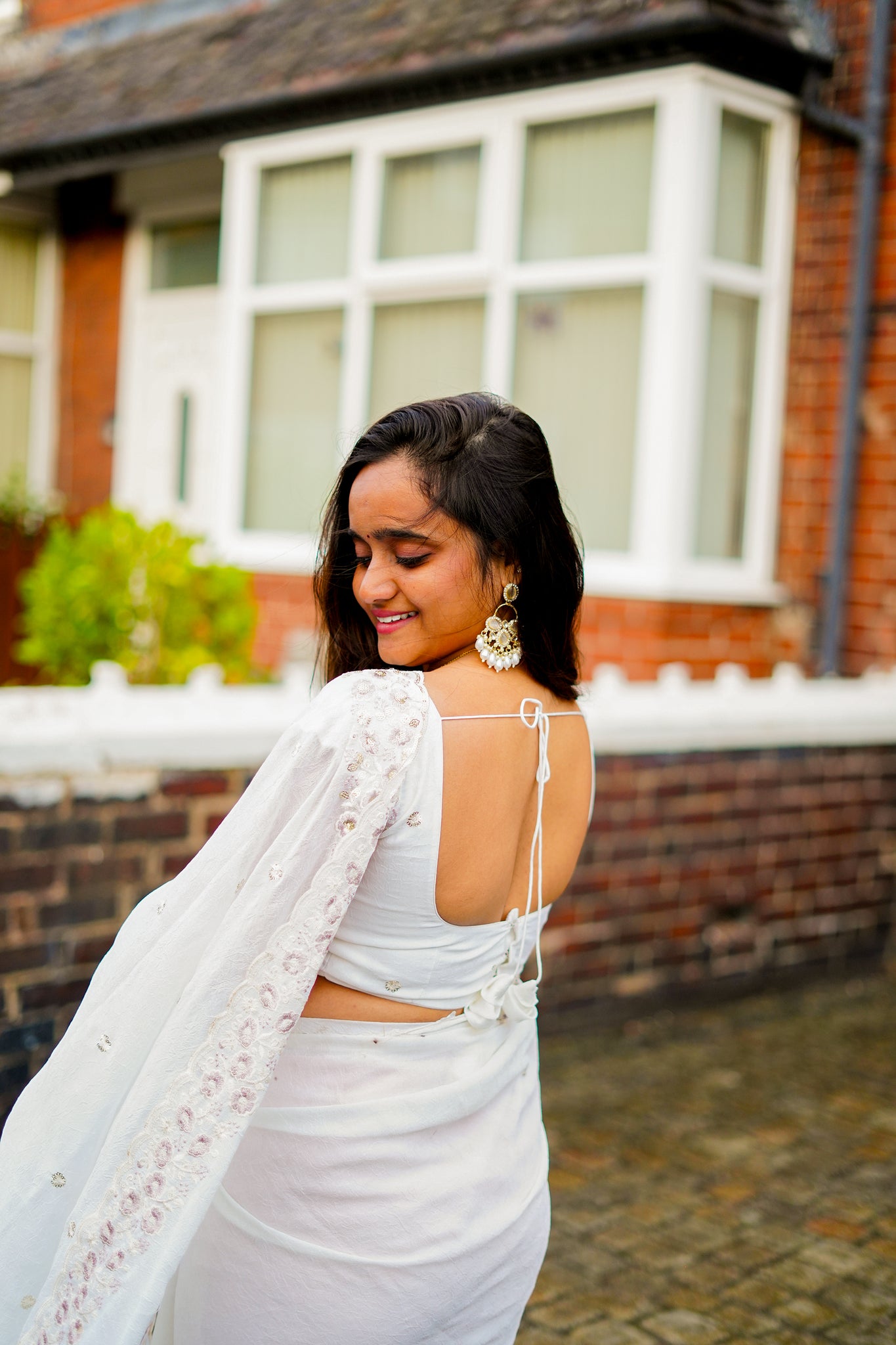 Snowfall of Glitter Designer Saree