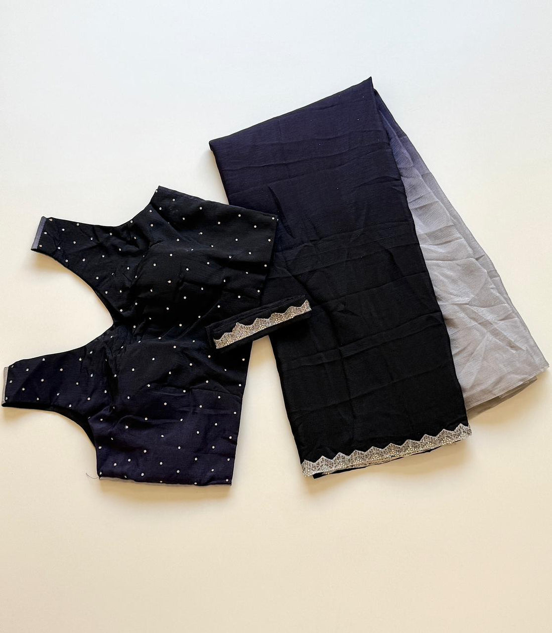 Ombre Chinnon Ready-to-Wear Saree with Belt