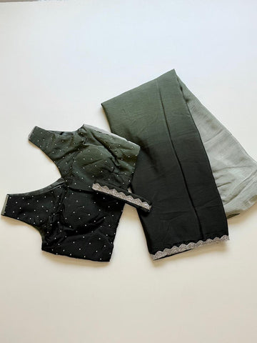 Ombre Chinnon Ready-to-Wear Saree with Belt
