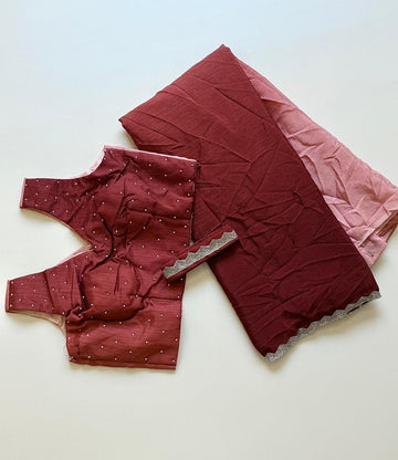 Ombre Chinnon Ready-to-Wear Saree with Belt