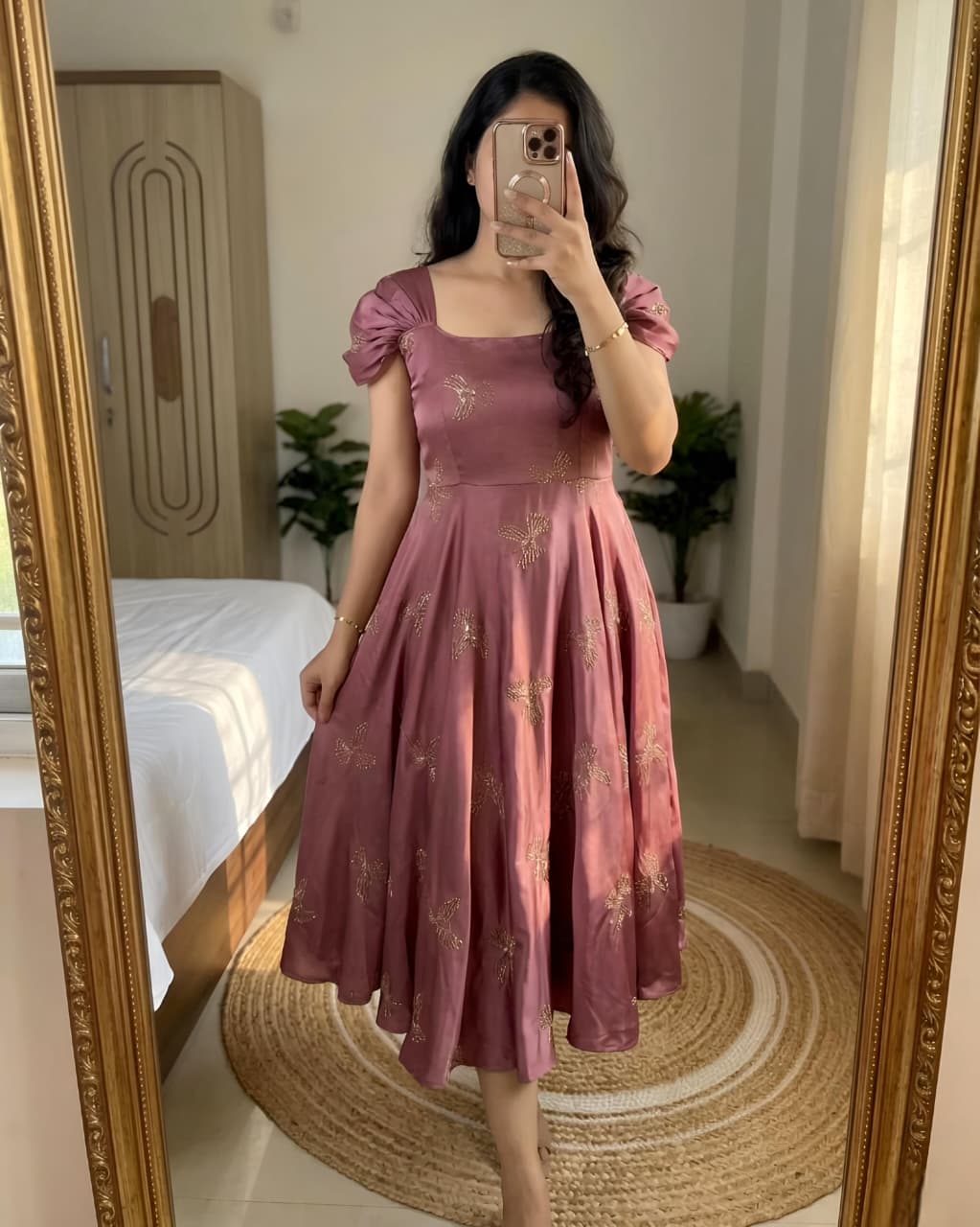 premium rangoli silk with beautiful &nbsp;sparrow beads