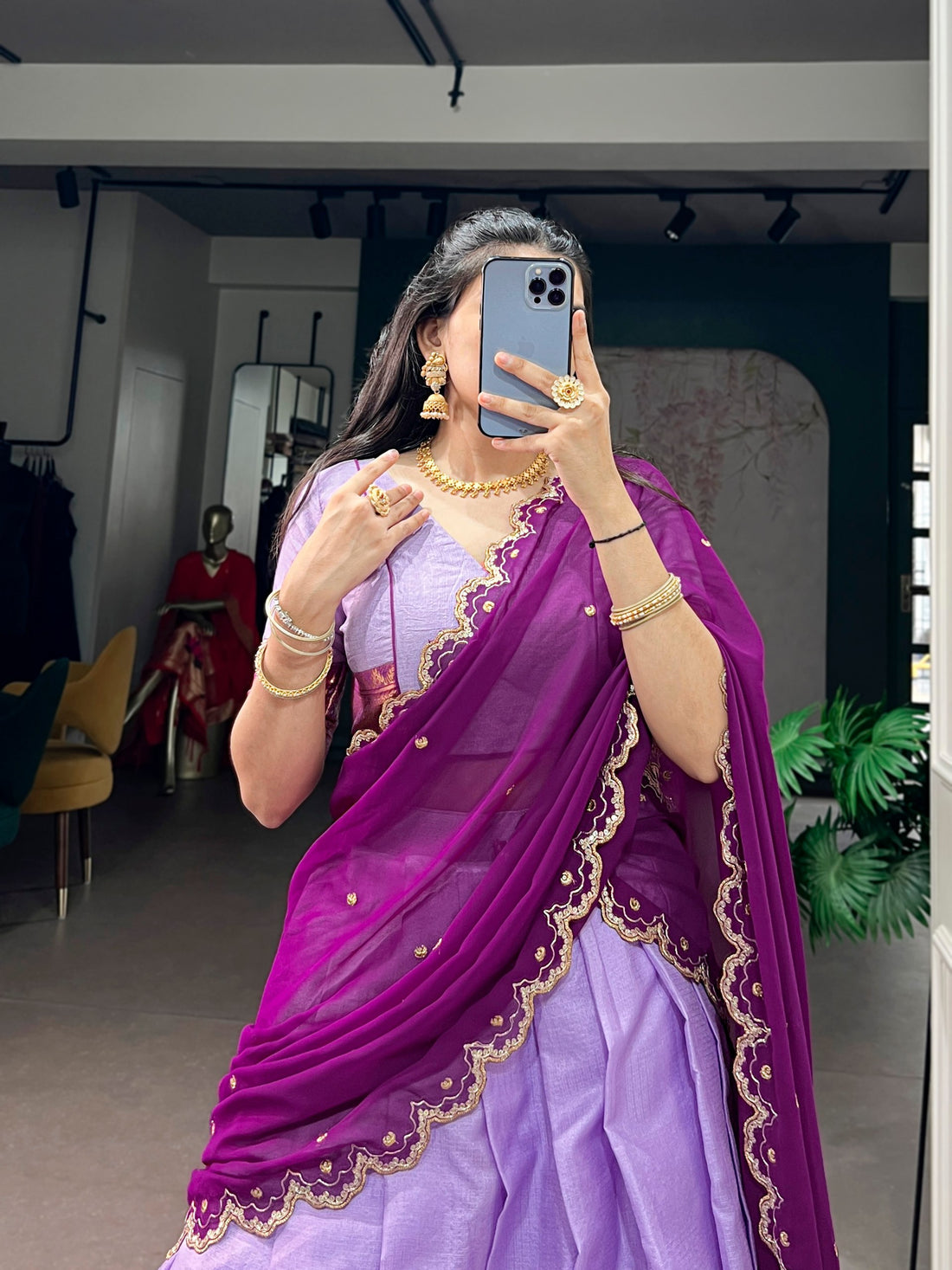 Soulfully Traditional Cotton Silk Lehenga Saree