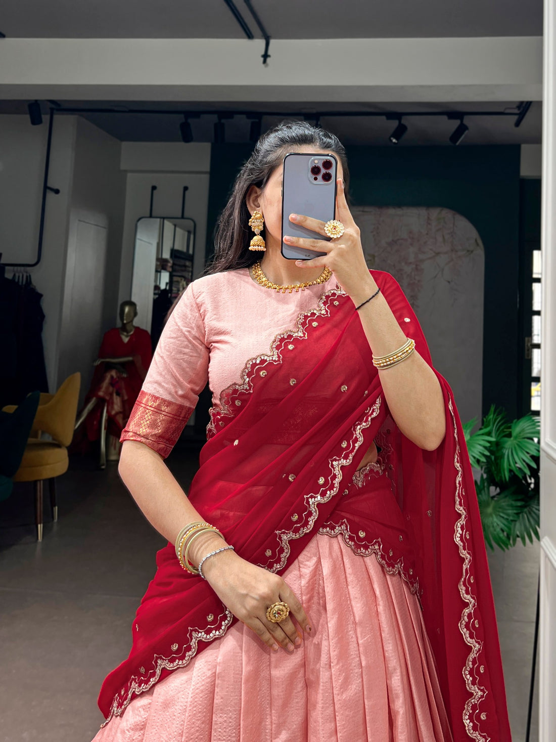 Soulfully Traditional Cotton Silk Lehenga Saree