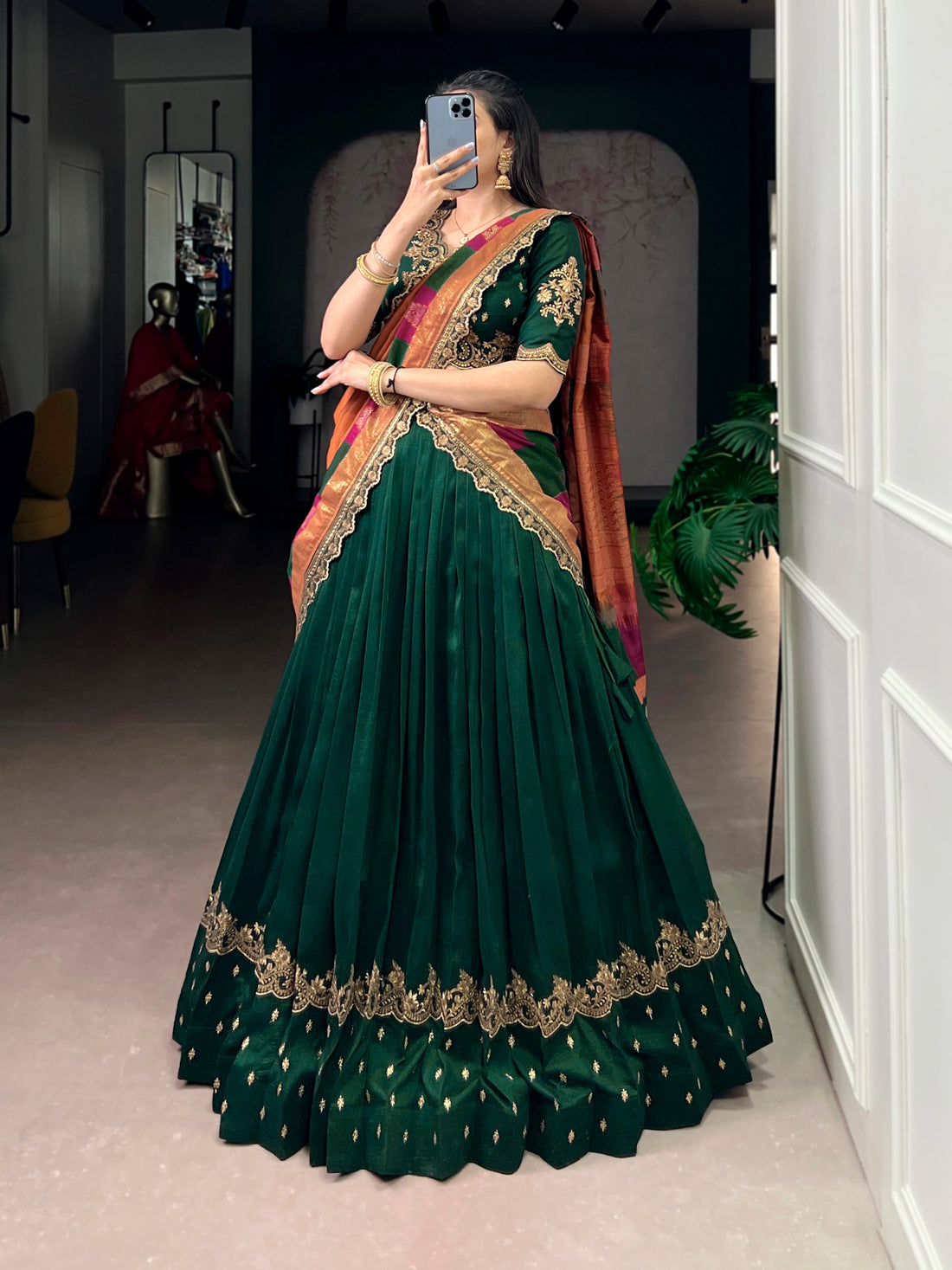 Premium Vichitra Silk Lehenga Choli