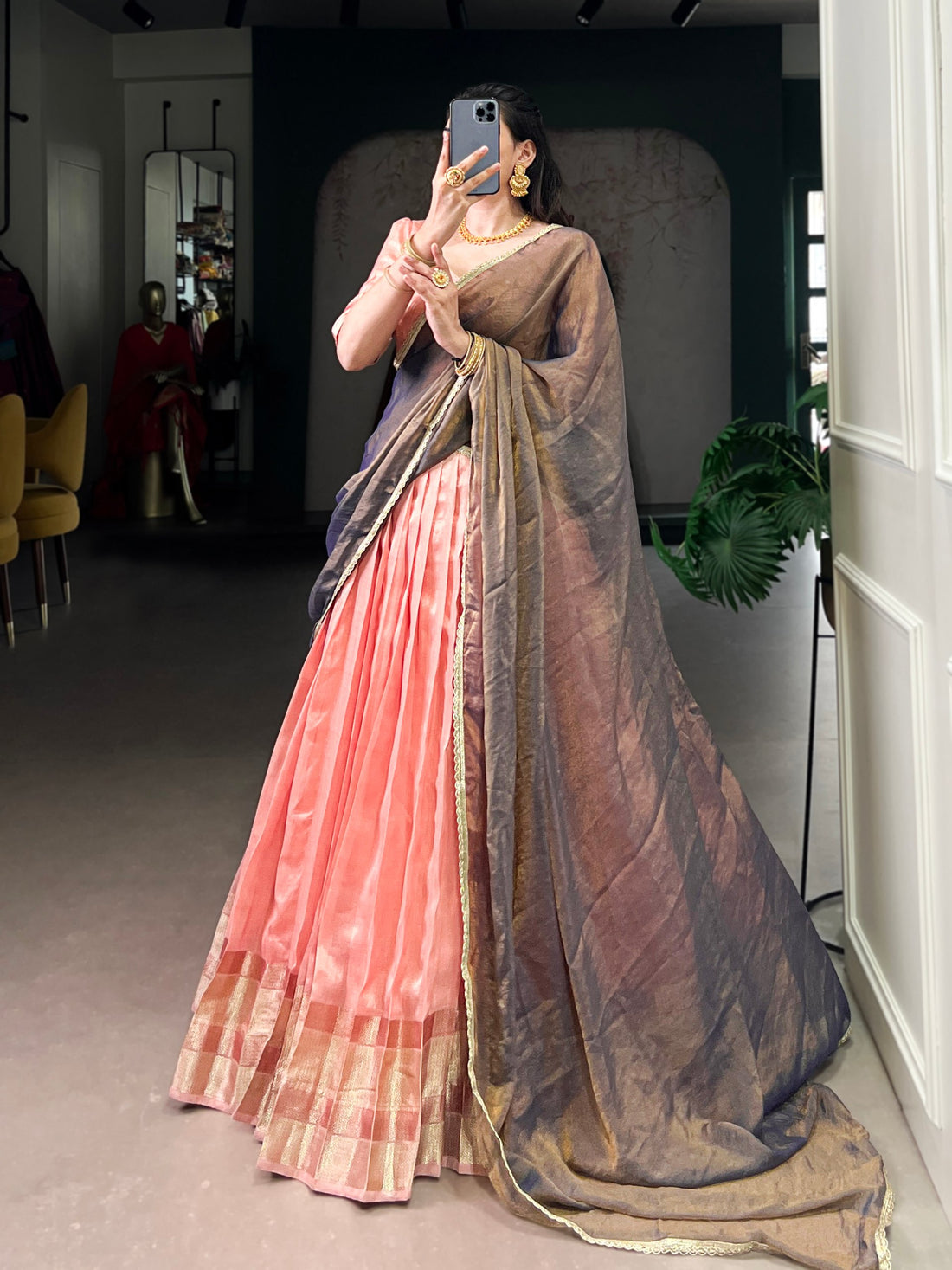 Ashwitha Dupion Silk Lehenga Saree
