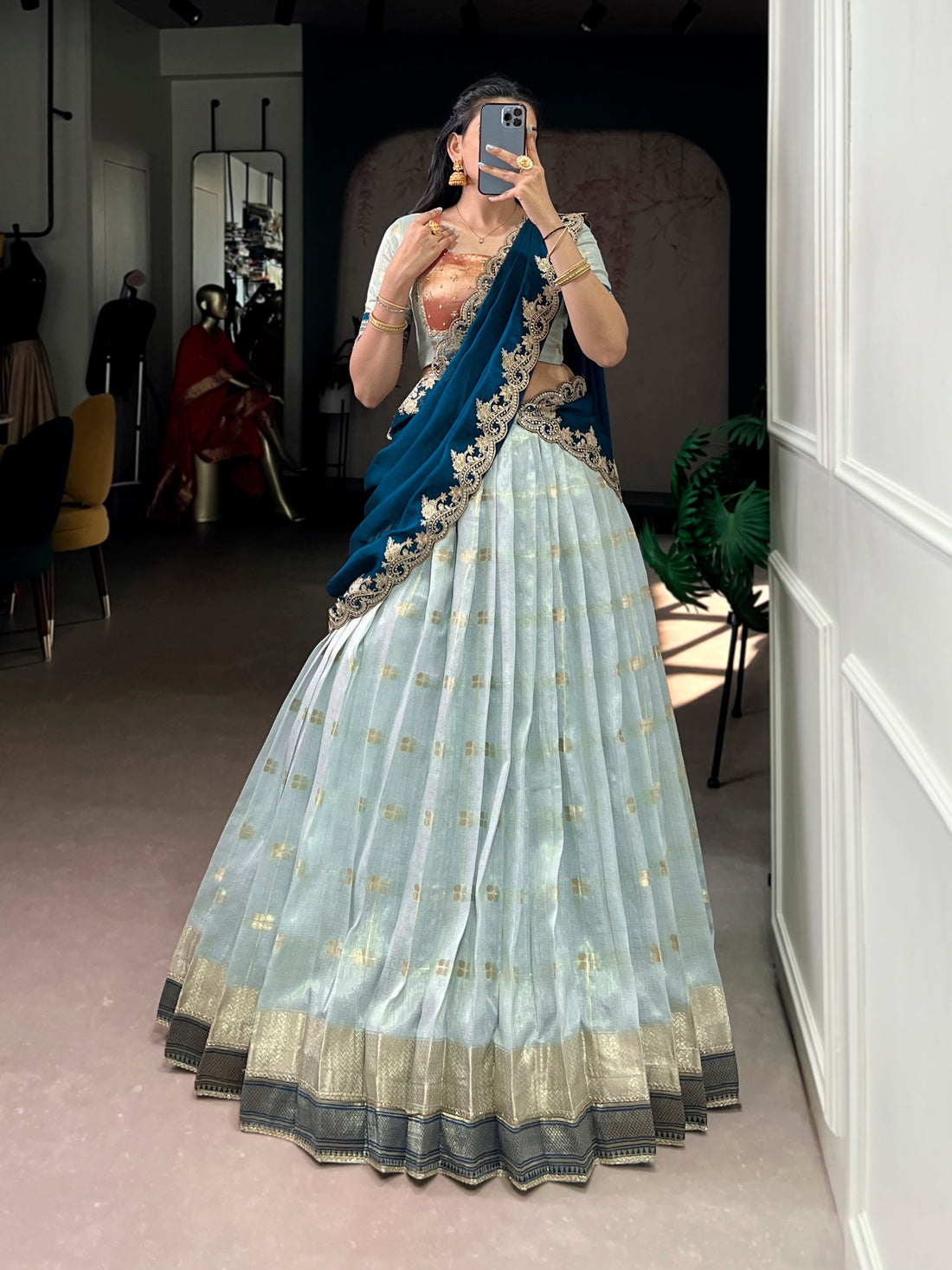Woven Grace Lehenga Saree