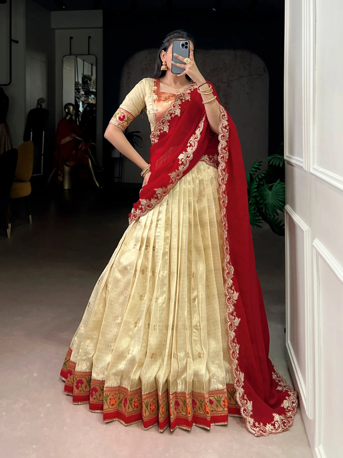Woven Grace Lehenga Saree