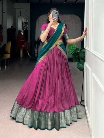 Premium Dola Chex Zari Weaving Lehenga Choli