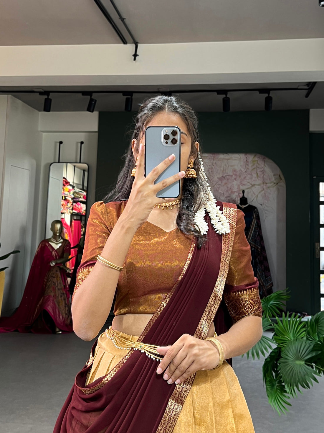 remium South Style Kanchipuram Silk Lehenga Choli