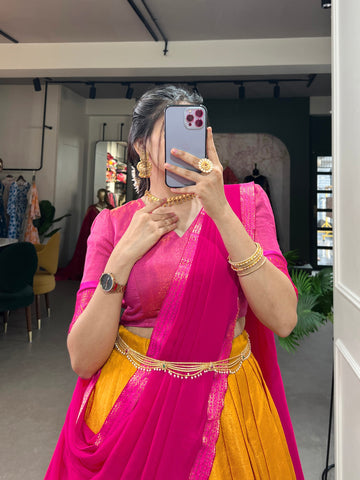 remium South Style Kanchipuram Silk Lehenga Choli