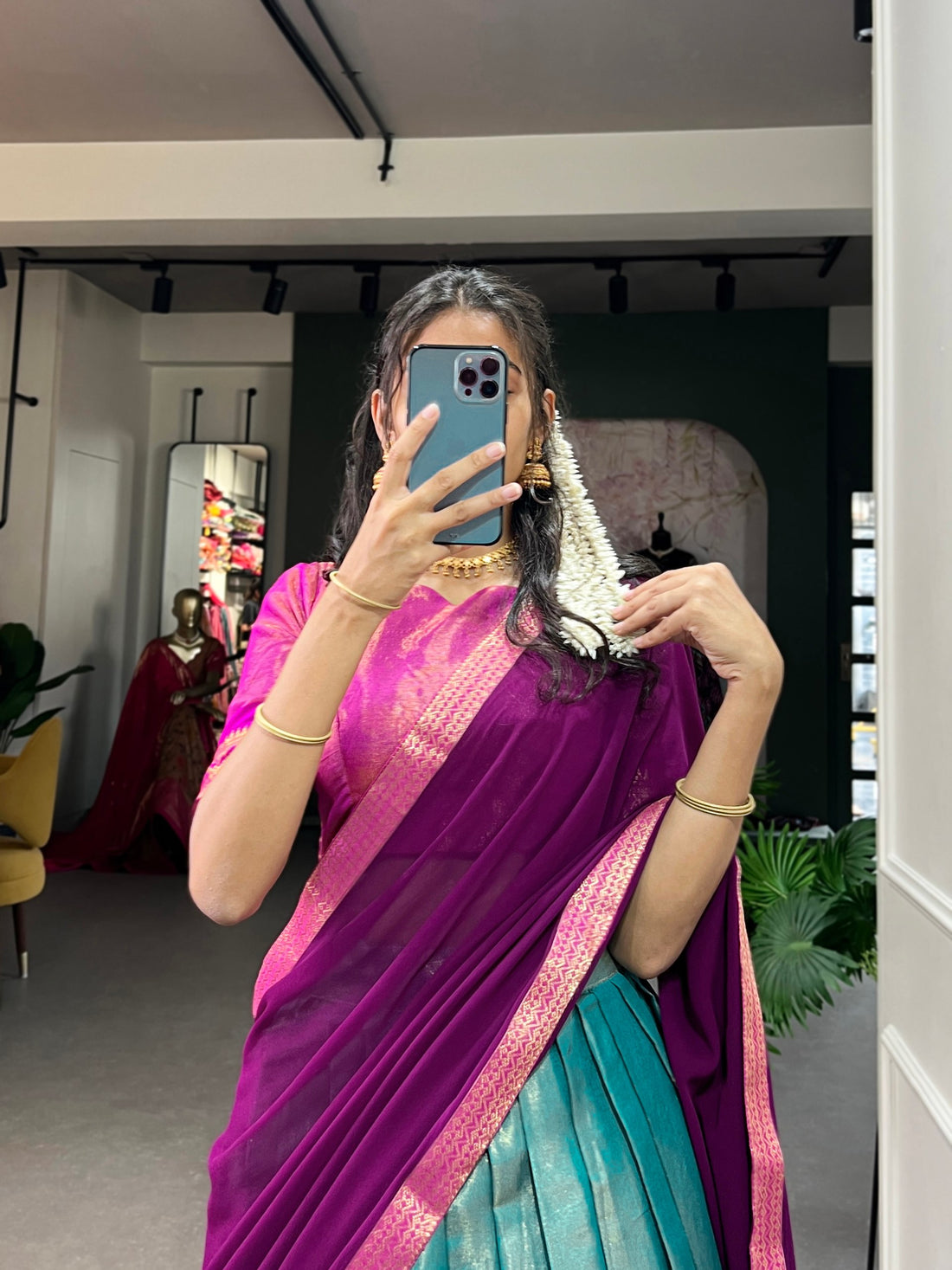 remium South Style Kanchipuram Silk Lehenga Choli