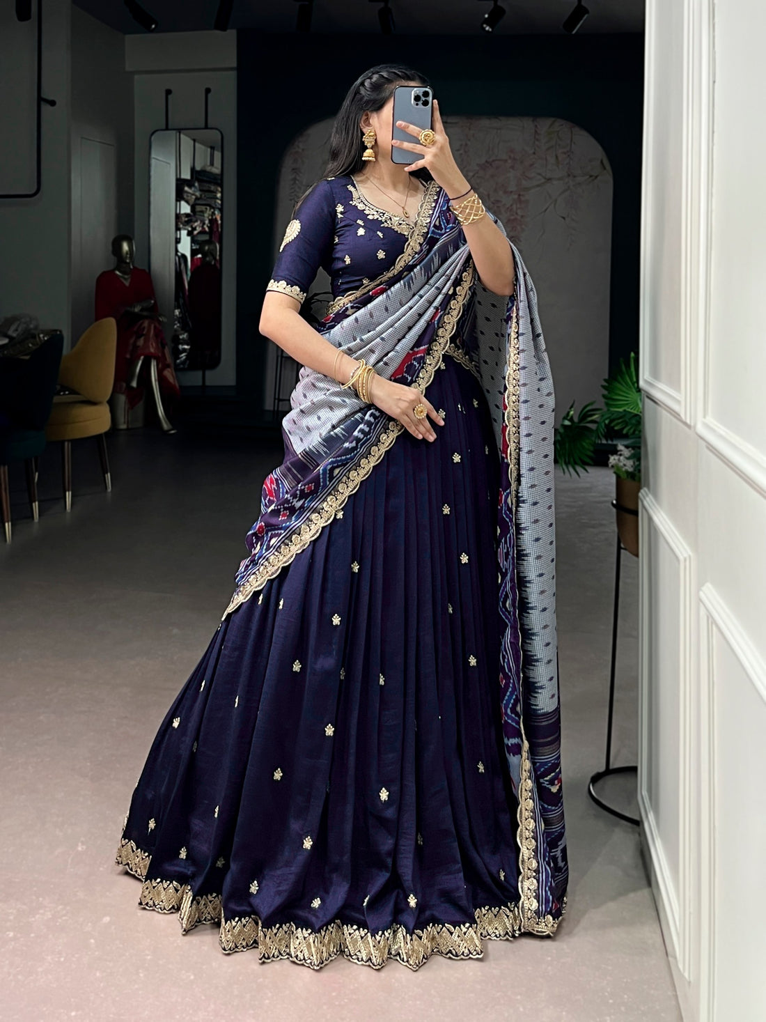 Premium Vichitra Silk Lehenga Choli
